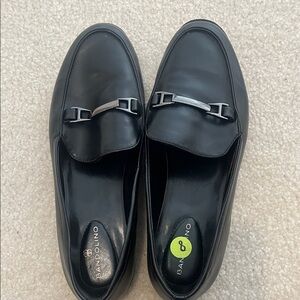 Bandolino Women's Black Loafers with Silver Accent